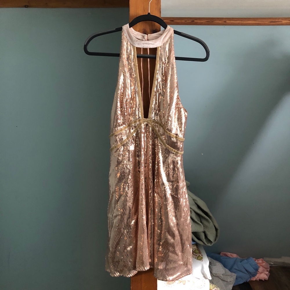 NWT Free People Sequin Mini Dress -Size 4